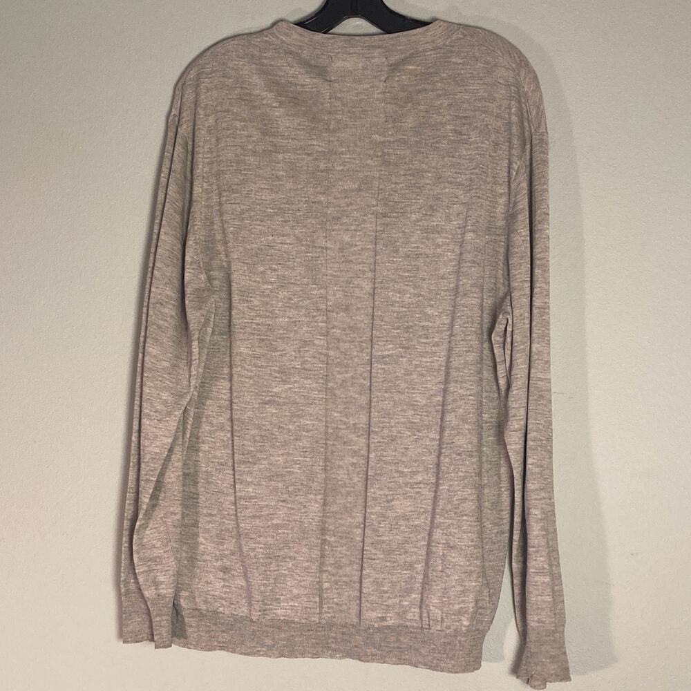 Line Silk Cashmere Lightweight Knit Gray Sweater ~ Minimalist Perfection ~ Sz L - Picture 5 of 7